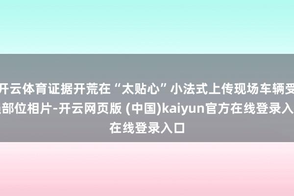 开云体育证据开荒在“太贴心”小法式上传现场车辆受损部位相片-开云网页版 (中国)kaiyun官方在线登录入口