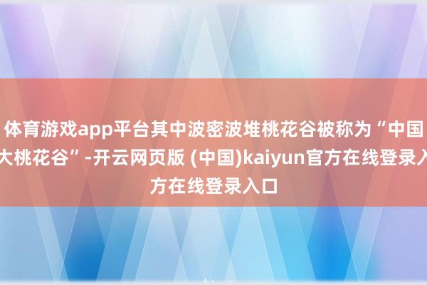 体育游戏app平台其中波密波堆桃花谷被称为“中国最大桃花谷”-开云网页版 (中国)kaiyun官方在线登录入口