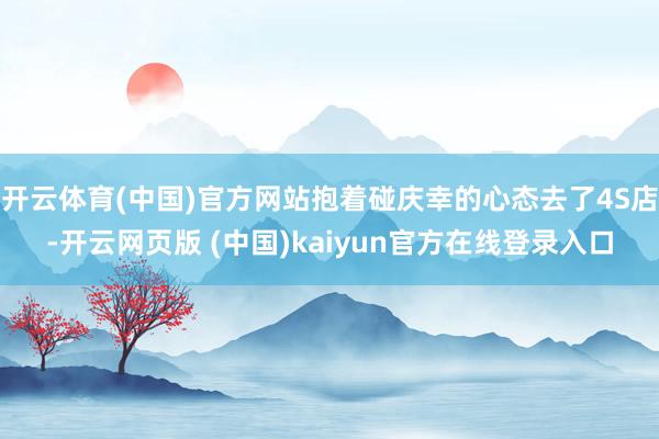 开云体育(中国)官方网站抱着碰庆幸的心态去了4S店-开云网页版 (中国)kaiyun官方在线登录入口