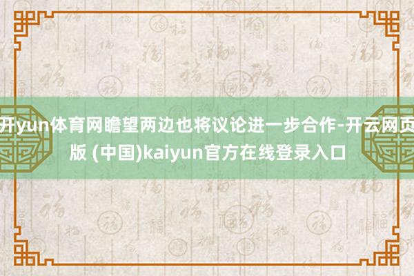 开yun体育网瞻望两边也将议论进一步合作-开云网页版 (中国)kaiyun官方在线登录入口