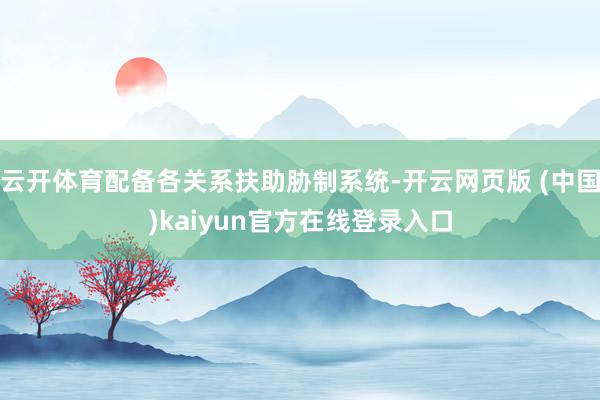 云开体育配备各关系扶助胁制系统-开云网页版 (中国)kaiyun官方在线登录入口