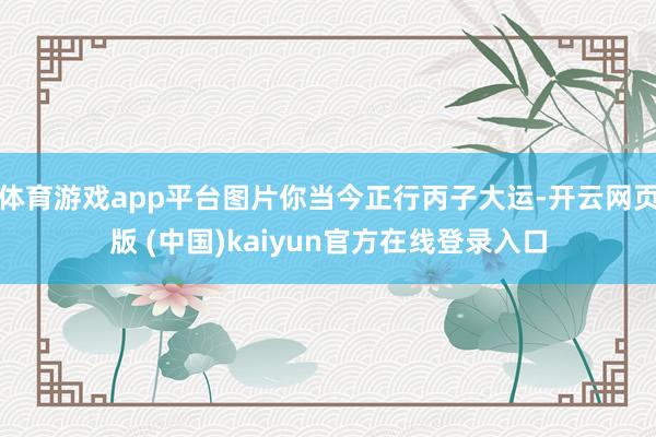 体育游戏app平台图片你当今正行丙子大运-开云网页版 (中国)kaiyun官方在线登录入口