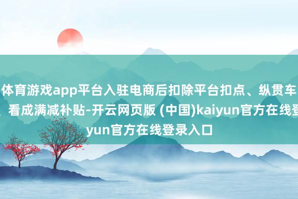 体育游戏app平台入驻电商后扣除平台扣点、纵贯车流量费、看成满减补贴-开云网页版 (中国)kaiyun官方在线登录入口