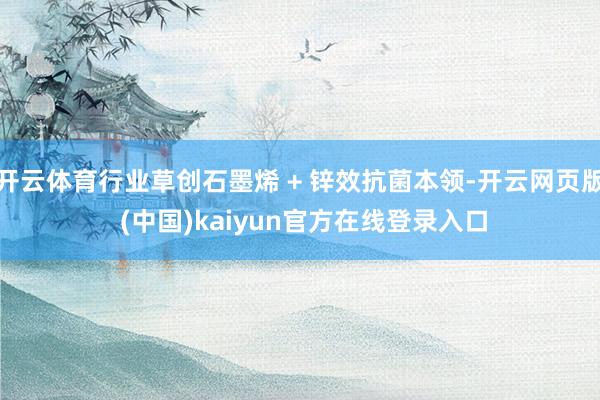 开云体育行业草创石墨烯 + 锌效抗菌本领-开云网页版 (中国)kaiyun官方在线登录入口